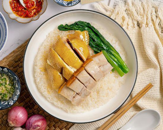 白切雞髀雙拼飯